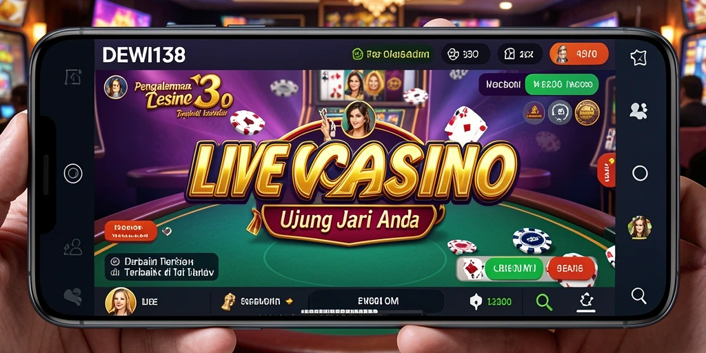 Tampilan gameplay Live Casino DEWI138 yang menarik dan interaktif.