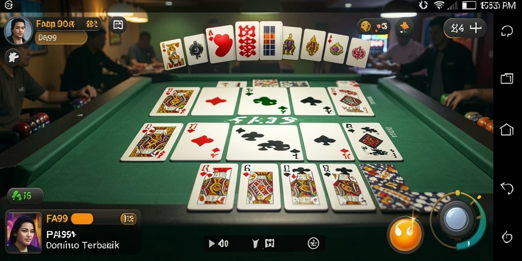 Screenshot gameplay FA99 yang menampilkan keseruan bermain Domino.
