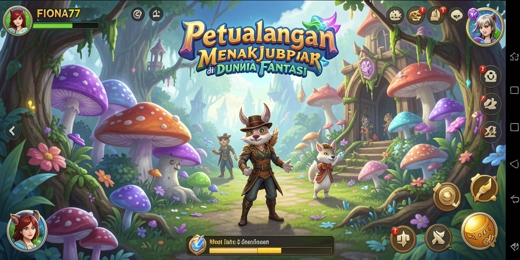 Screenshot FIONA77 yang menunjukkan aksi gameplay seru di dunia petualangan.