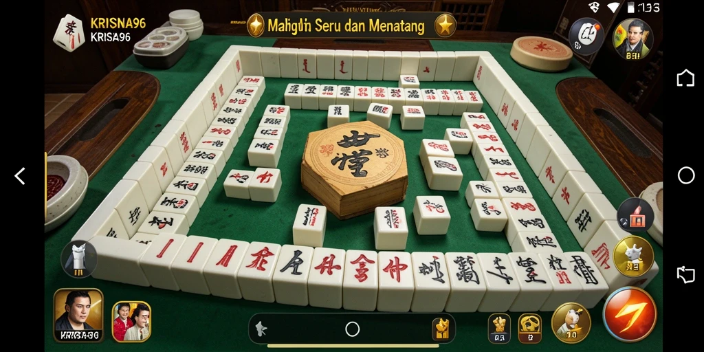 Screenshot KRISNA96 menampilkan gameplay Mahjong yang seru dan menantang.