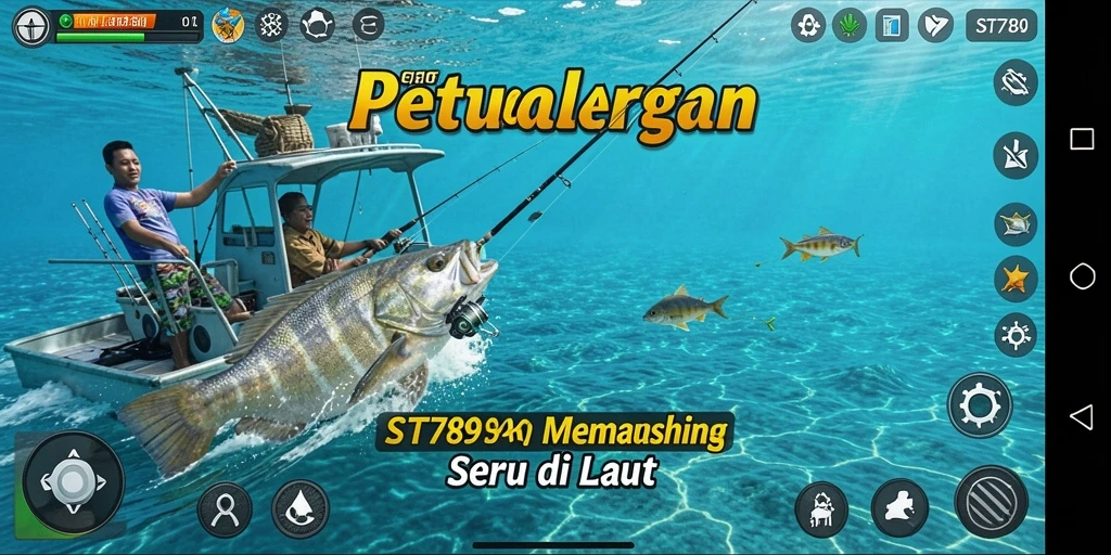 Tangkapan ikan yang menakjubkan di ST789 selama gameplay Fishing.
