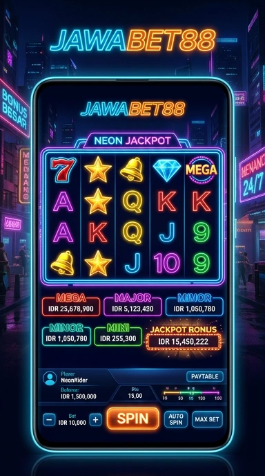 Tampilan utama aplikasi jawabet88 yang menarik dan intuitif.